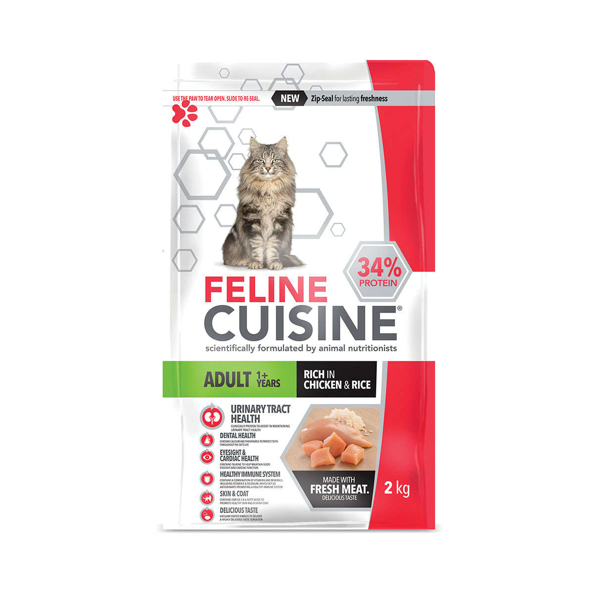 Feline Cuisine Cat Food Chicken & Rice Flavour  2kg Bag | Feline Cuisine | Fresh Chicken & Ric...