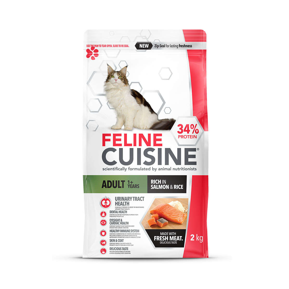 Feline Cuisine Cat Food Salmon & Rice Flavour  2kg Bag | Feline Cuisine | High-Protein Fresh S...