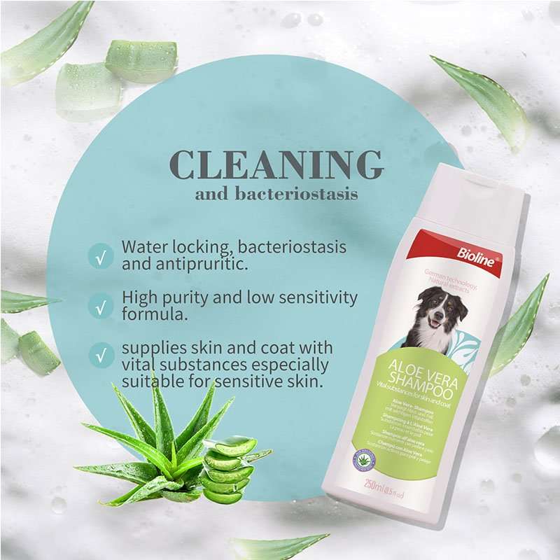 Bioline Aloe Vera Dog & Cat Shampoo  250ML | Bioline | Plant-Based, Soothing Shampoo with Natu...