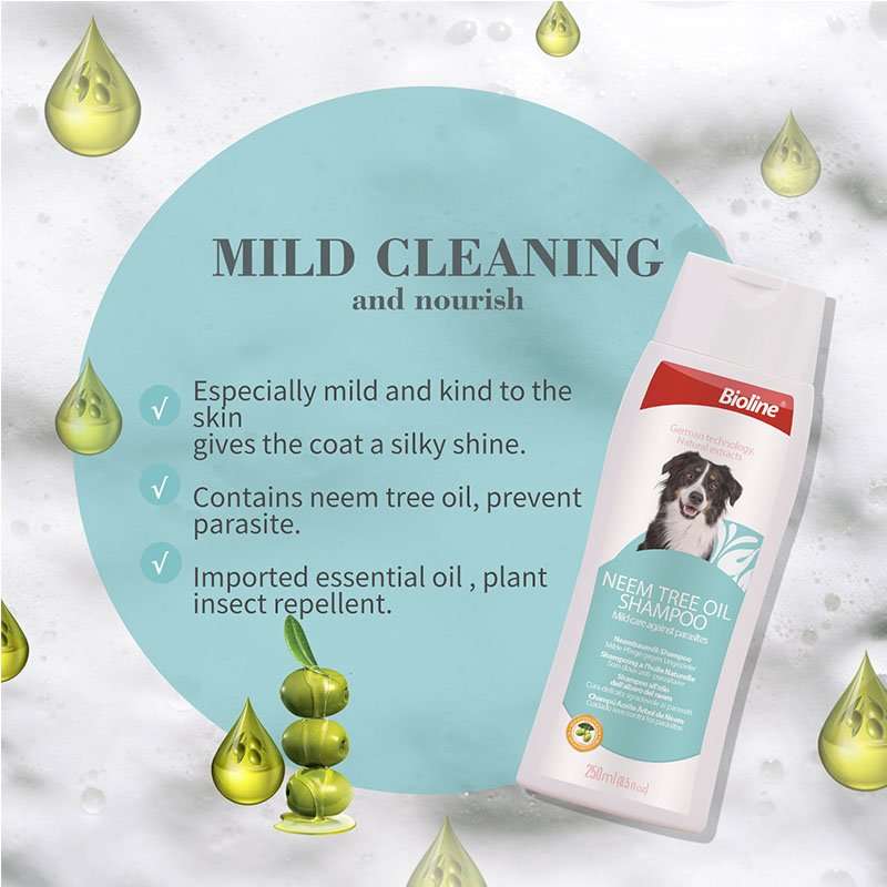 Bioline Neem Tree Oil Dog Shampoo  250ML | Bioline | Natural Flea & Tick Protection with Gentl...