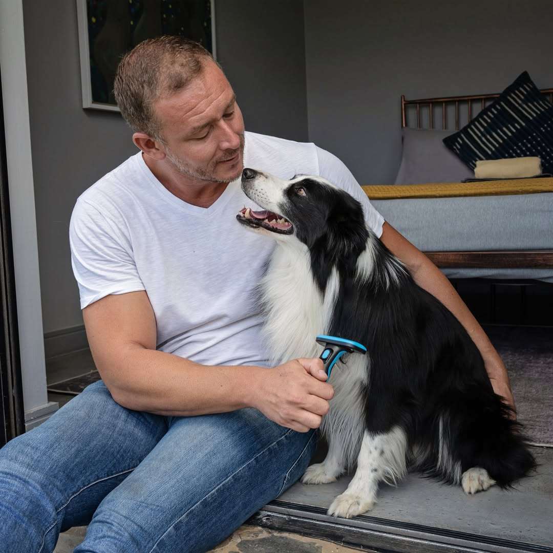 Deshedding Dog Brush  Self Cleaning | Effortless Fur & Undercoat Removal