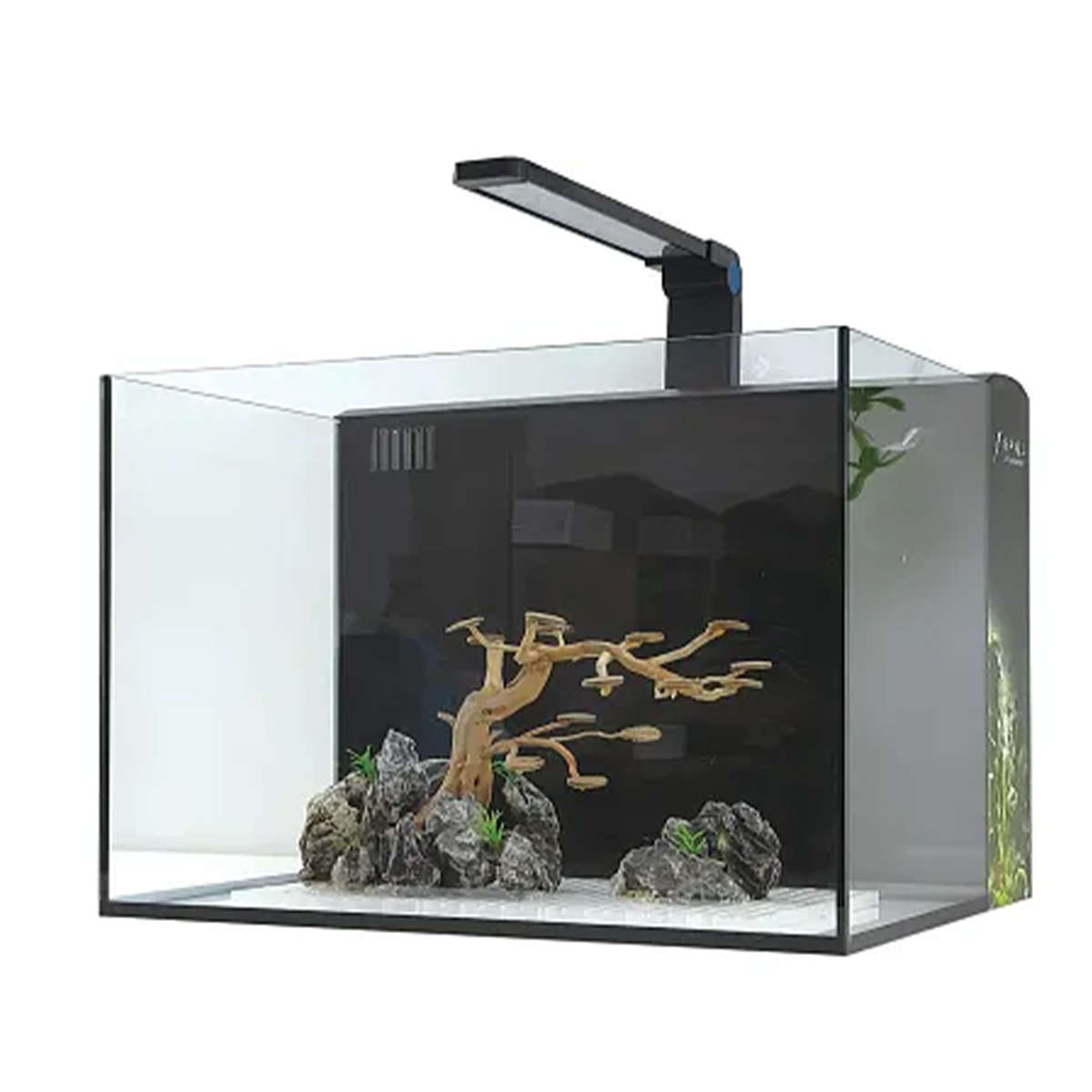 Jiyan XP Series XP-20 Frameless Aquarium  Black | Jiyan Aquariums | Sleek 7L Ultra-Clear Glass...