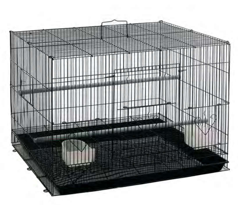 Aviary 12 Bird Cage 60.5x41x42.5cm  Black | Zugo | Bird Cage
