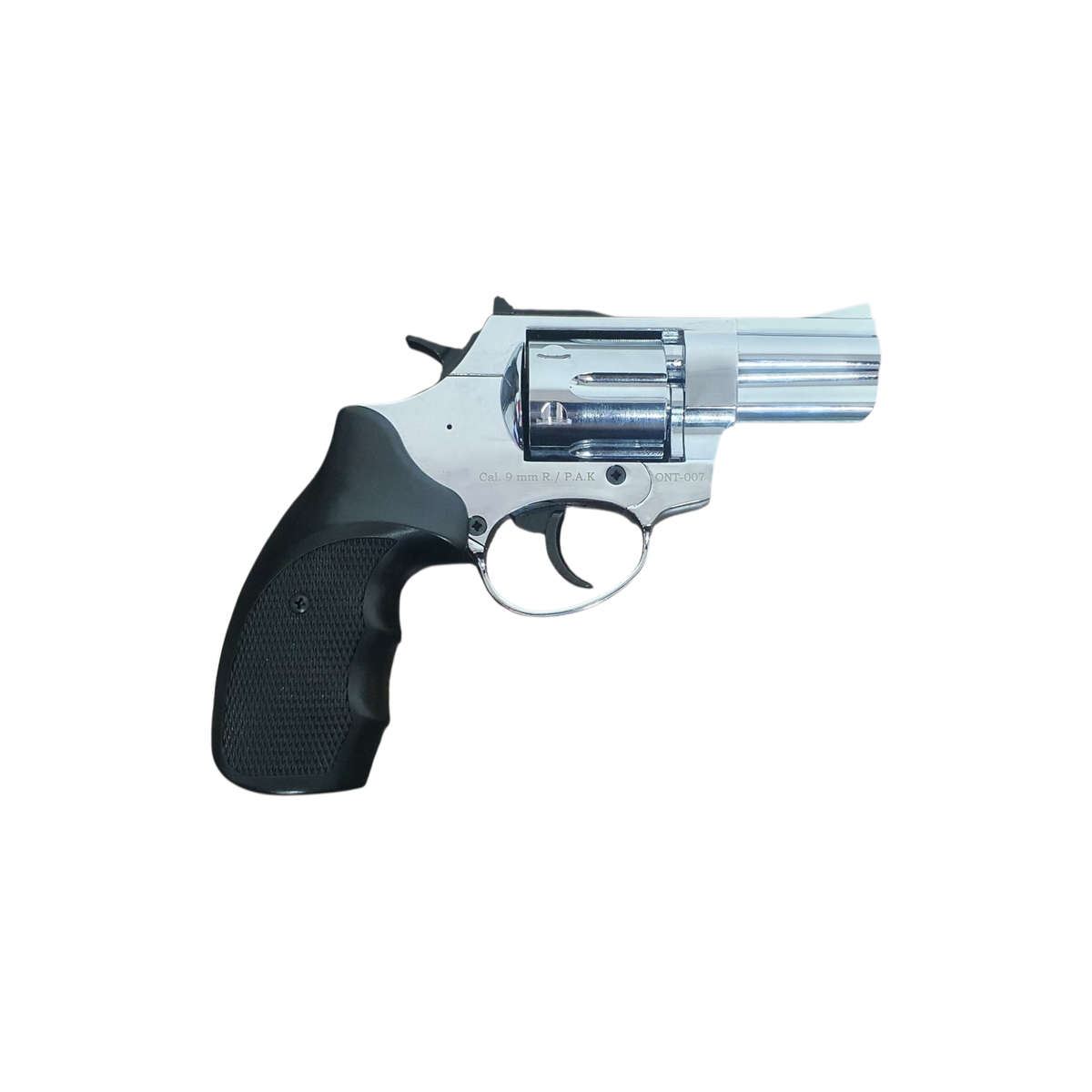 Ekol Viper 2.5 Shiny Chrome 9mm Pepper Blank Revolver