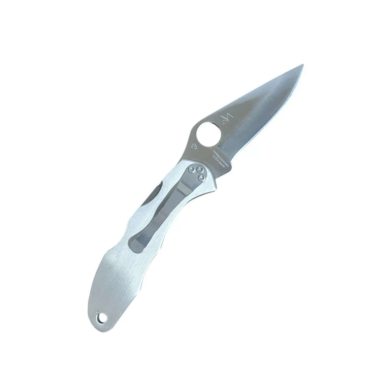 Spyderco Rookie Replica Pocket Knife Silver