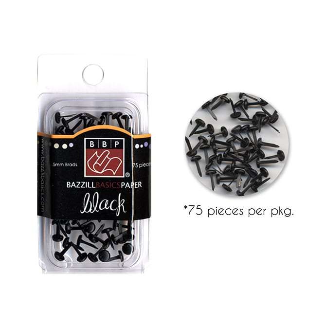 Black 5 mm Brads 75/pk