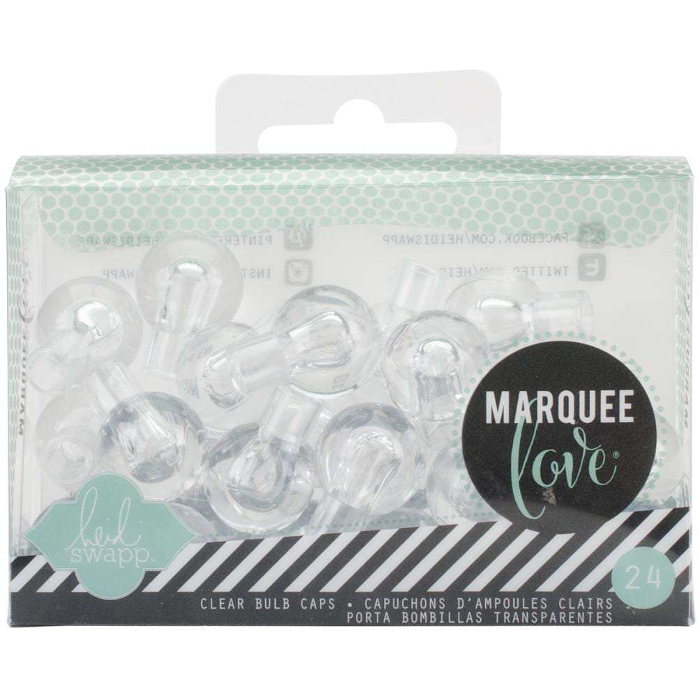 Heidi Swapp Marquee Love Bulb Caps .75" 24/Pkg Clear