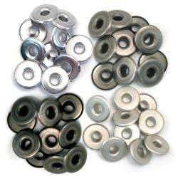 We R Eyelets Wide 40/Pkg Cool Metal