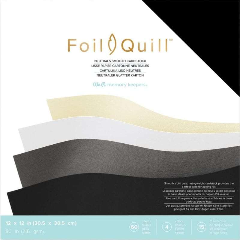 We R Memory Keepers Foil Quill Cardstock 12"X12" 60/Pkg Neutrals/Smooth