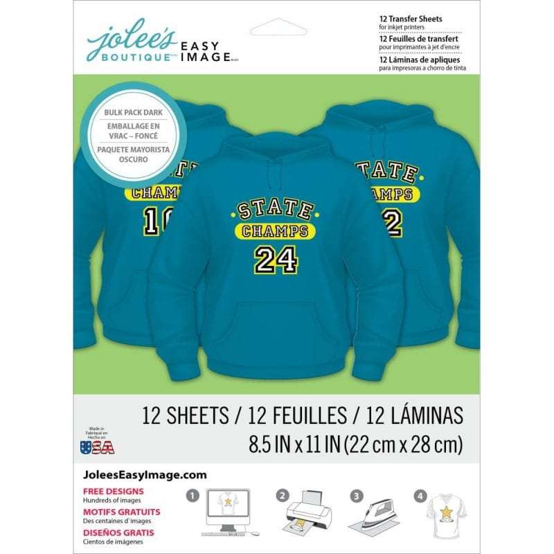 Jolee's Boutique Easy Image 8.5"X11" Transfer Sheets 24/Pkg For Dark Fabrics