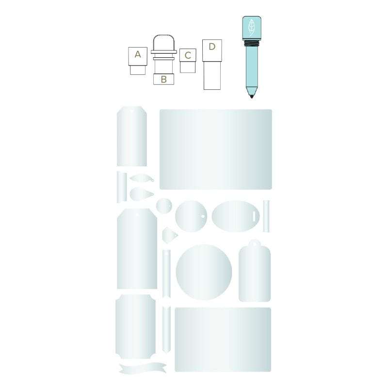 ETCH QUILL STARTER KIT 36 ETCHING PLASTIC SHAPES