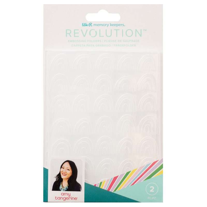 EMBOSSING FOLDER WR AT REVOLUTION AMY TANGERINE 2 PIECE