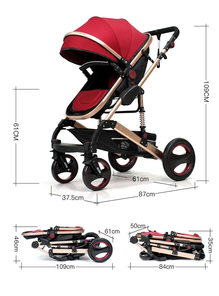 2 in 1 Baby Pram Stroller