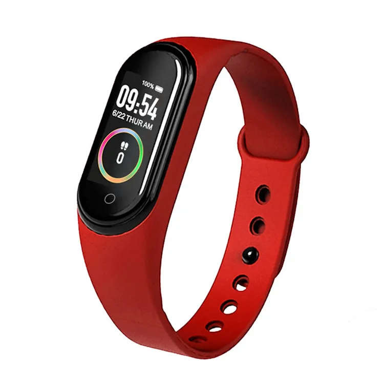 Red M4 Fitness Tracker Smart Watch