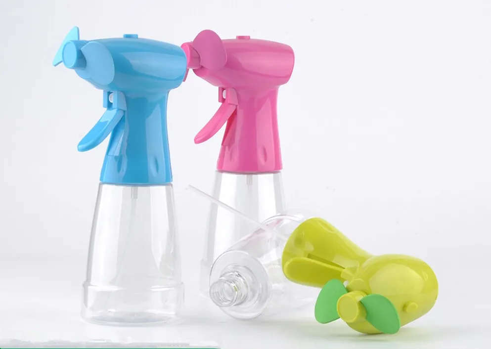 Water Spray Fan HAND HELD SPRAY WATER BOTTLE COOLING FAN