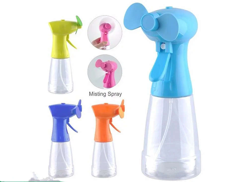 Water Spray Fan HAND HELD SPRAY WATER BOTTLE COOLING FAN