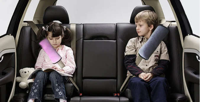 Kids Seat Belt head neck rest soft plush car seat belt travel pillow for kids