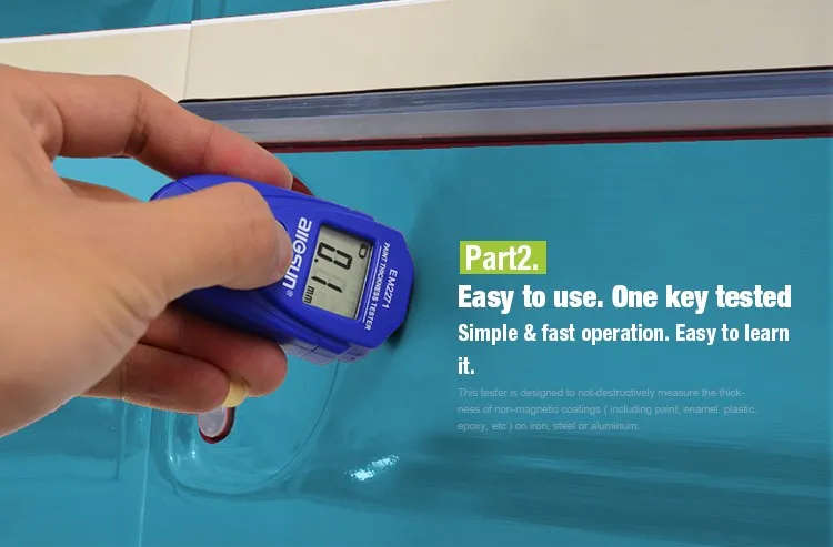 ALLSUN EM2271 Digital Coating Thickness Gauge Coating Meter Car Painting Meter Smart Accident Finder