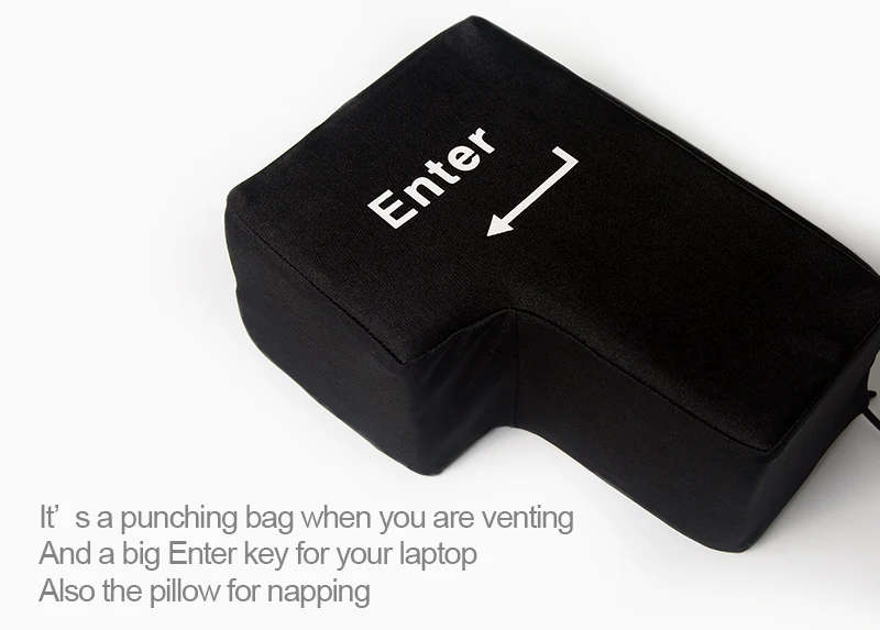 CREATIVE 2 IN 1 USB ENTER KEY BUTTON WITH FORM NAP PILLOW-STRESS RELIEF