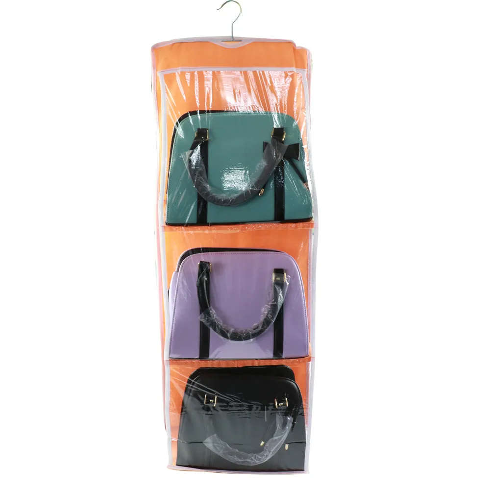 Hanging handbag organizer clear purse bag collection storage bag organiser