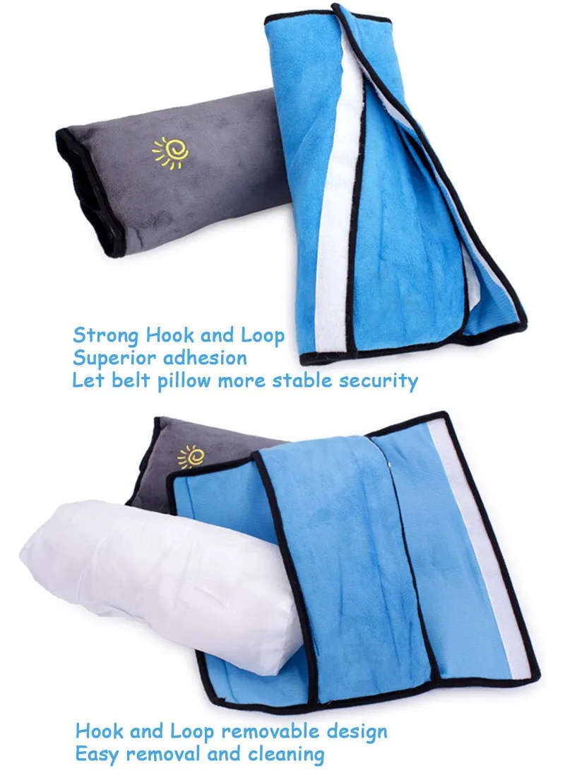 Kids Seat Belt head neck rest soft plush car seat belt travel pillow for kids