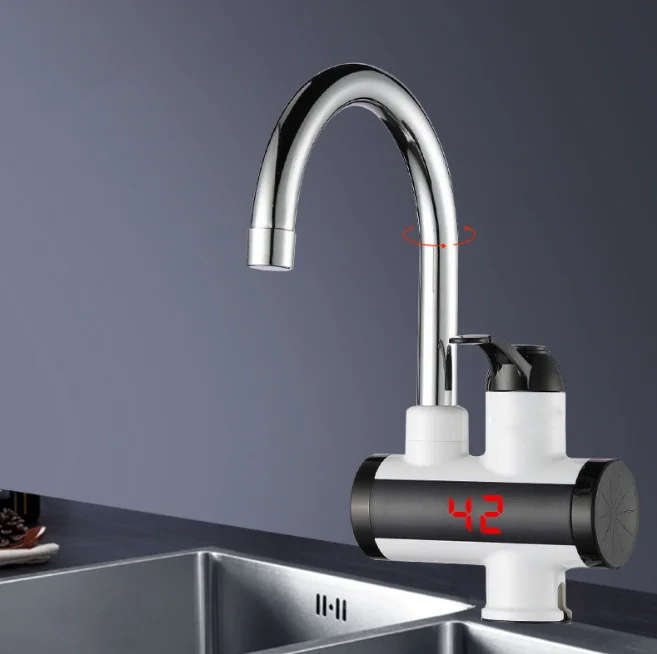Electric Tankless Instant Hot Water Heater Faucet Kitchen Heating Tap