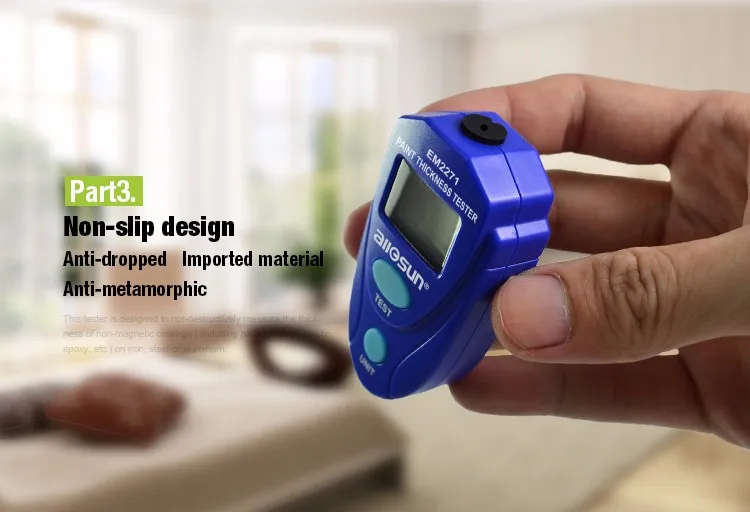 ALLSUN EM2271 Digital Coating Thickness Gauge Coating Meter Car Painting Meter Smart Accident Finder