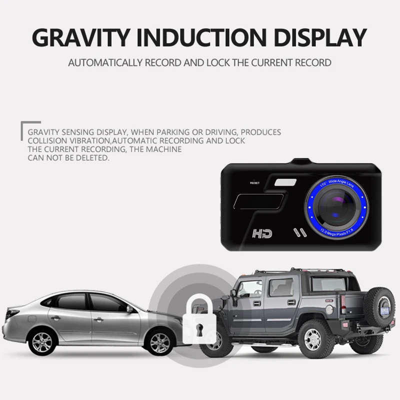 Car Dash Camera Video Recorder 1080P DVR Dual Lens With Rear View Camera Night Vision