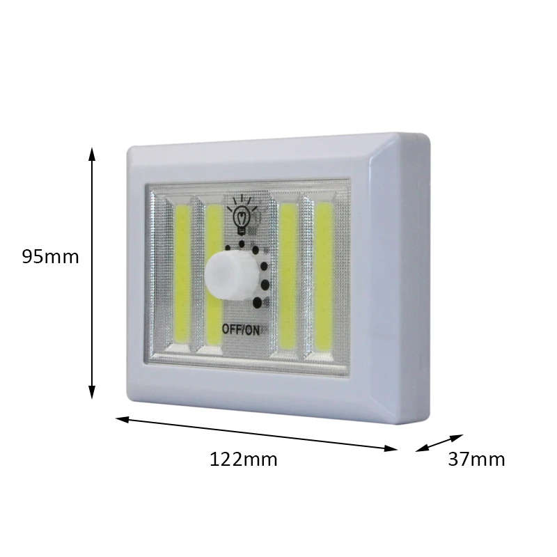 4 COB Light Switch Cordless light with dimmer Night Light Wall Switch Wireless Battery LED Lamp
