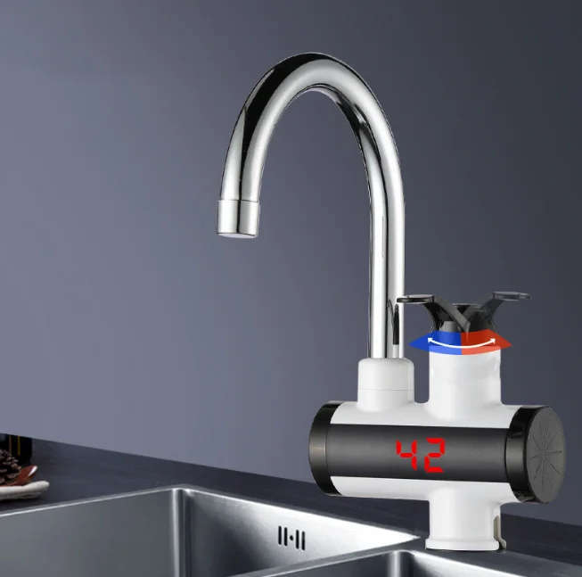 Electric Tankless Instant Hot Water Heater Faucet Kitchen Heating Tap