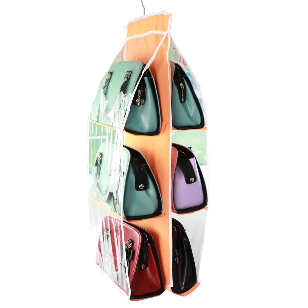 Hanging handbag organizer clear purse bag collection storage bag organiser