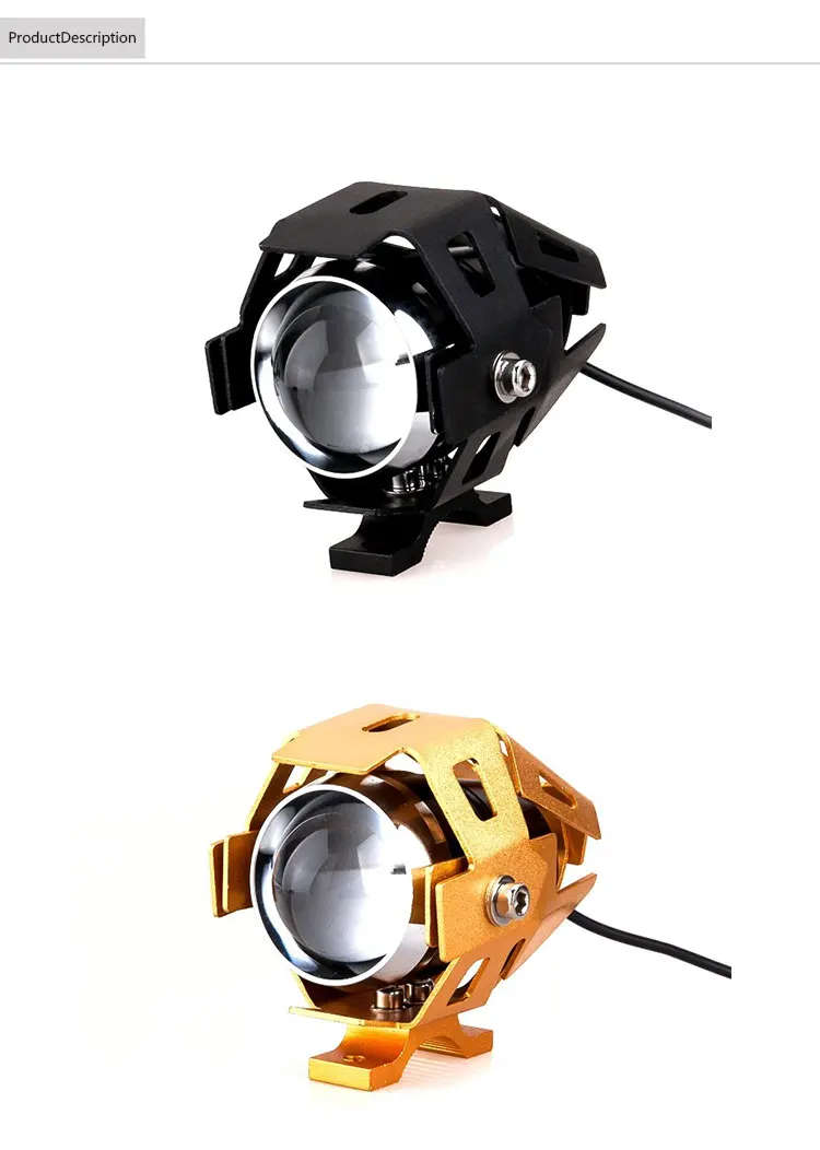 MOTORCYCLE LED LIGHTS U5 BLACK COLOR ONLY