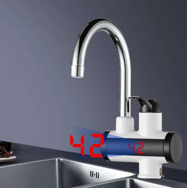 Electric Tankless Instant Hot Water Heater Faucet Kitchen Heating Tap