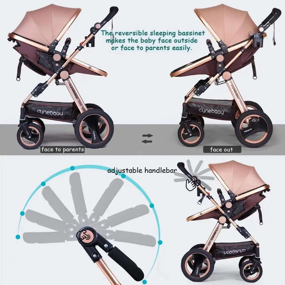 Belecoo stroller 2 in 1 Foldable Baby Pram
