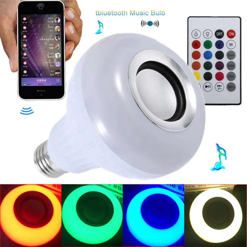 E27 LED RGB Music Bulb with Smart Wireless Bluetooth Speaker