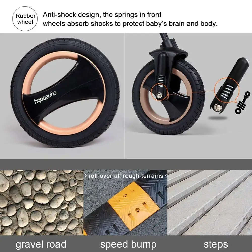 Belecoo stroller 2 in 1 Foldable Baby Pram