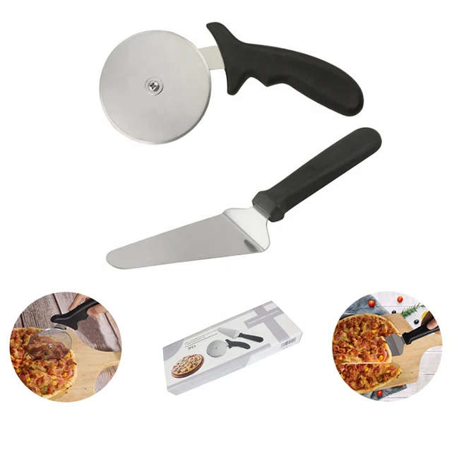 2 Pcs Stainless Steel Pizza And Cake Cutter