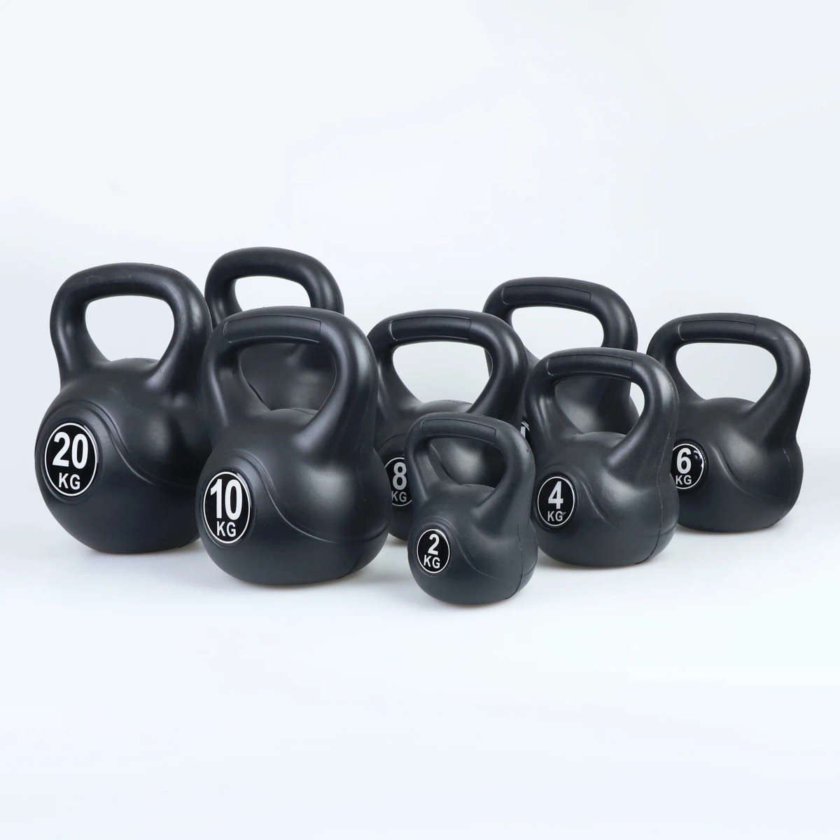 6KG Black Pvc Black Hot Kettlebell Set Concrete Mold Sand Filled Pink Kettlebells