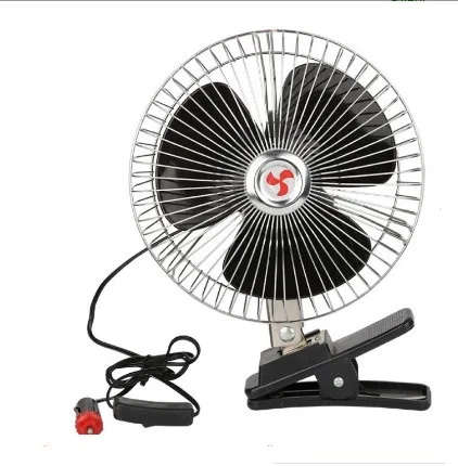 12V Portable Oscillating Fan-Universal Sturdy Mounted On Vehicle With Clip