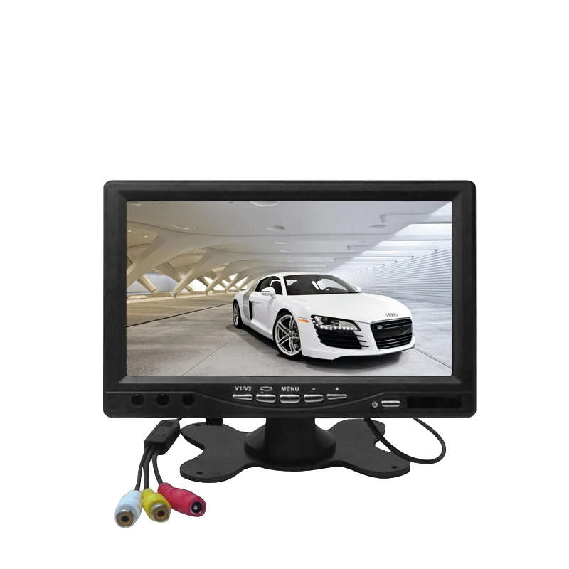 7" TFT/LED Hi- Res Display Monitor, Headrest Shroud and Stand/Touch button