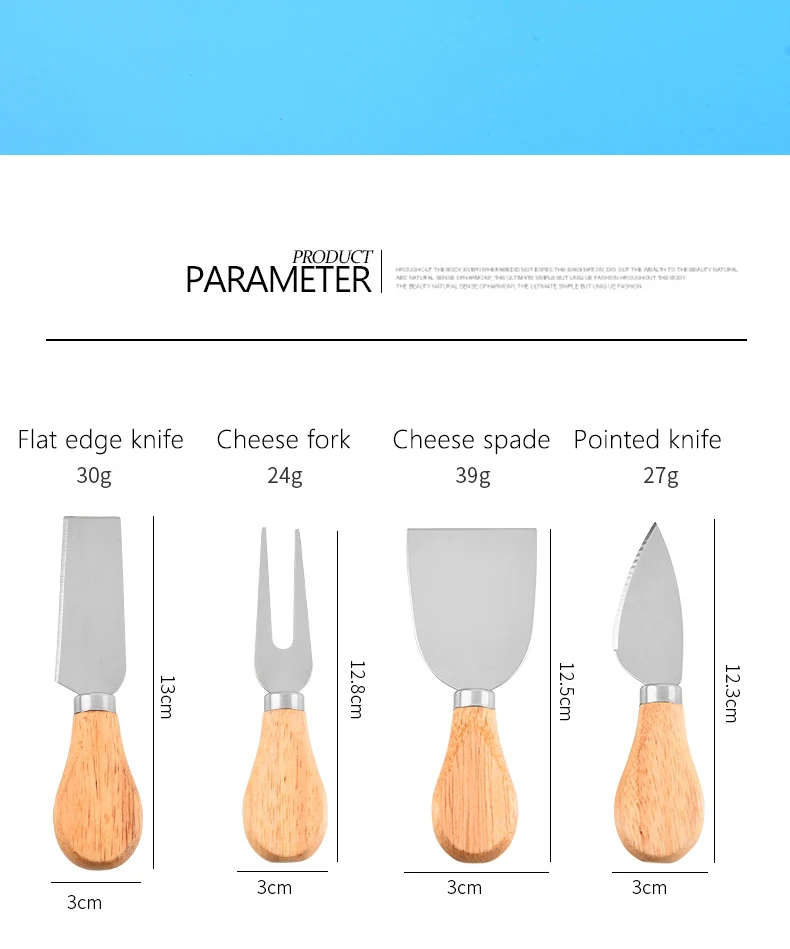 4 Piece Cheese Knife Set