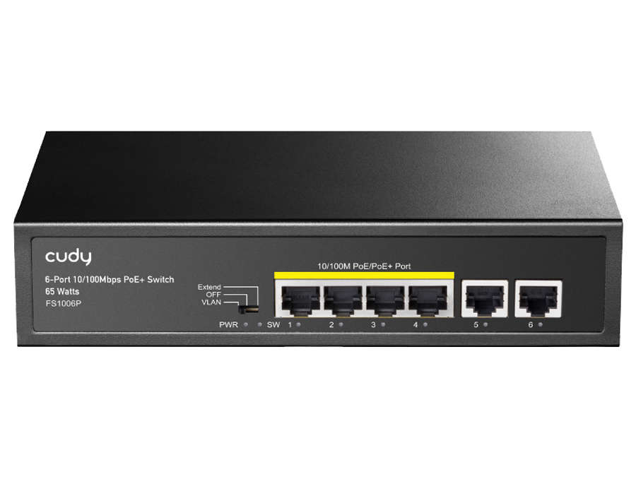 Cudy 6 Port With 4 Port Poe 60W Poe Switch Fs1006P