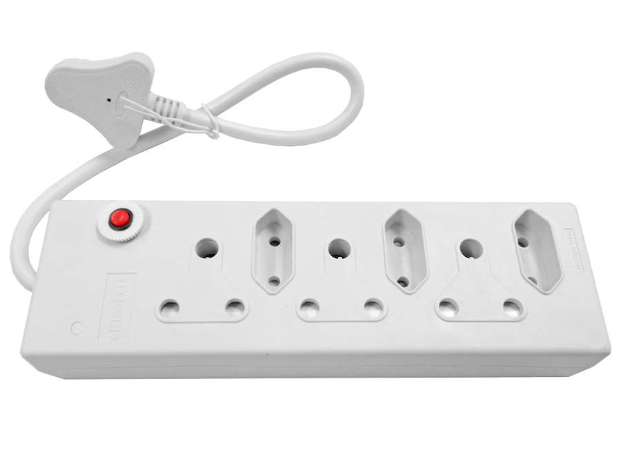 Locally Sourced Multi Plug 3x16A 3x5A 0.5m Cord White