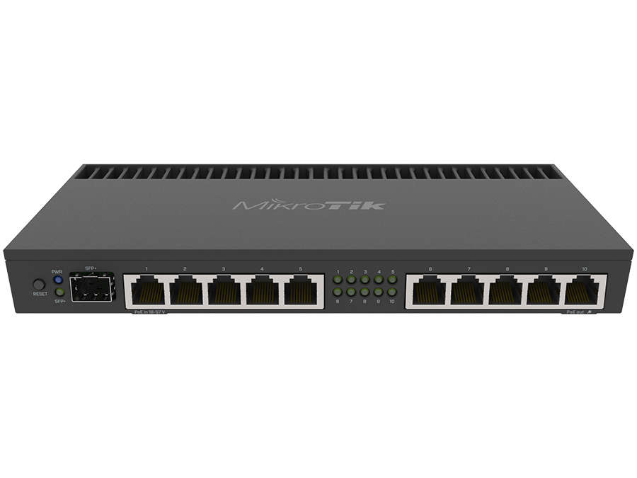 MikroTik 10 Port Gigabit 1SFP+ 4 Core L5 Rack-Mount Router