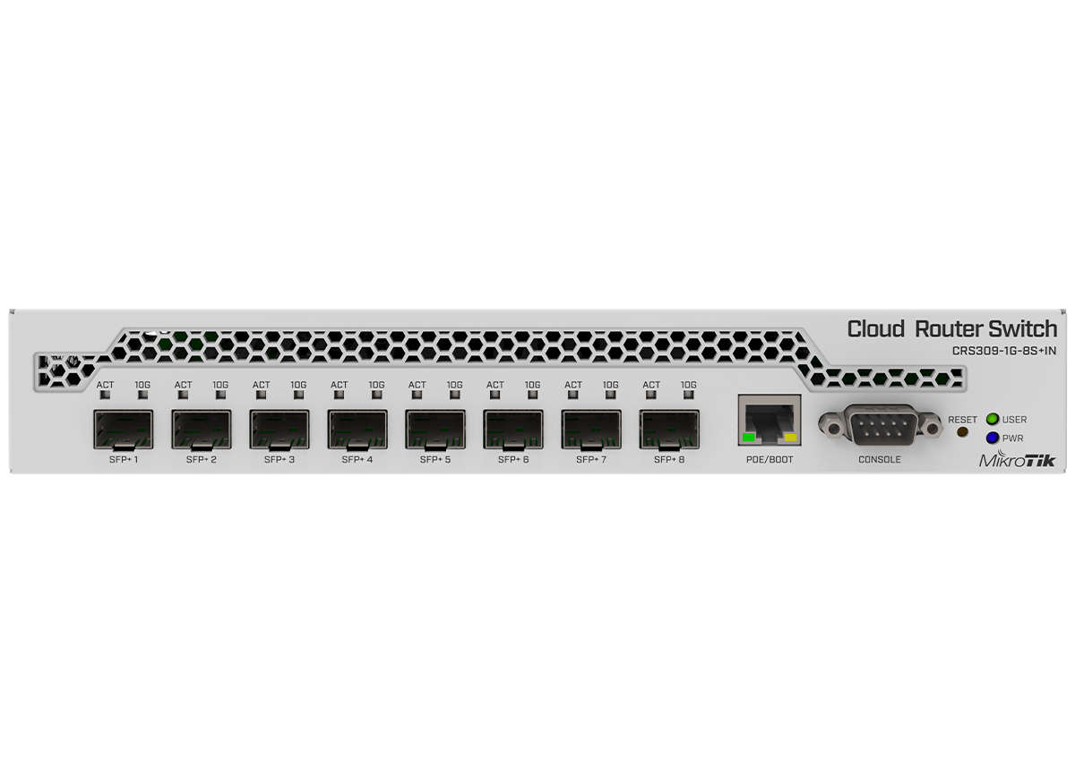 MikroTik MikroTik Cloud Router Switch 8 Port SFP+ with PoE Input