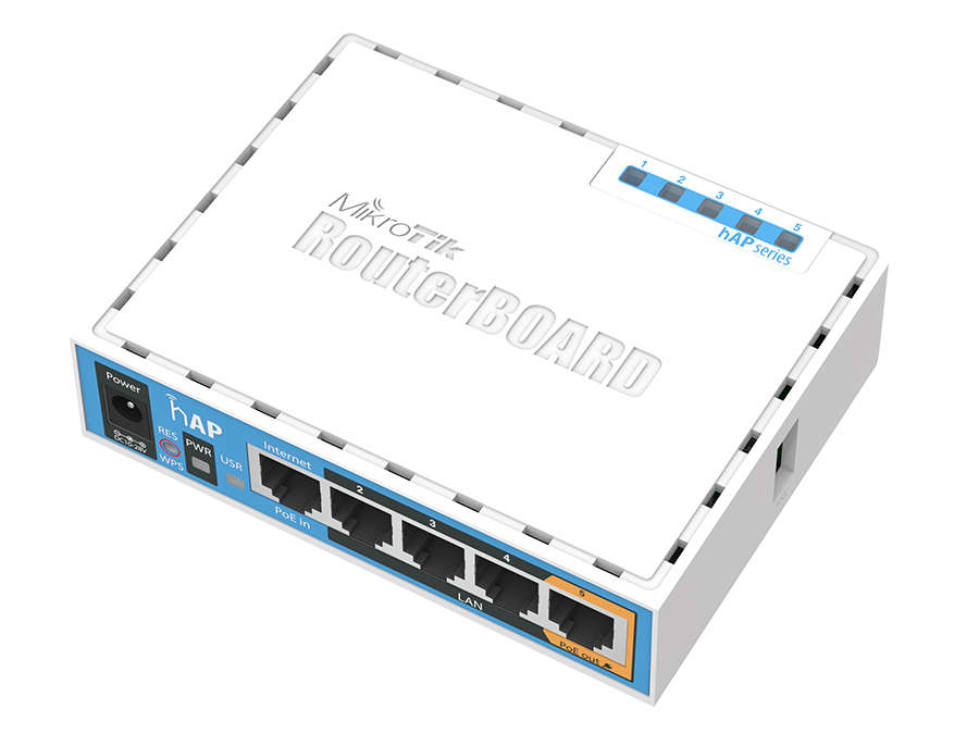 Mikrotik Hap 2.4Ghz 1.5Dbi 5 Port Ethernet Wifi Router Rb951Ui-2Nd