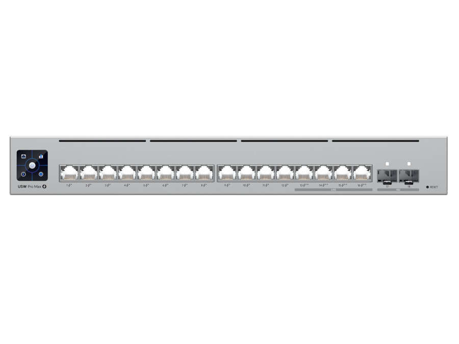 Ubiquiti UniFi Pro Max Switch 16 with 12 PoE 4x 2.5Gbps PoE++ 180W