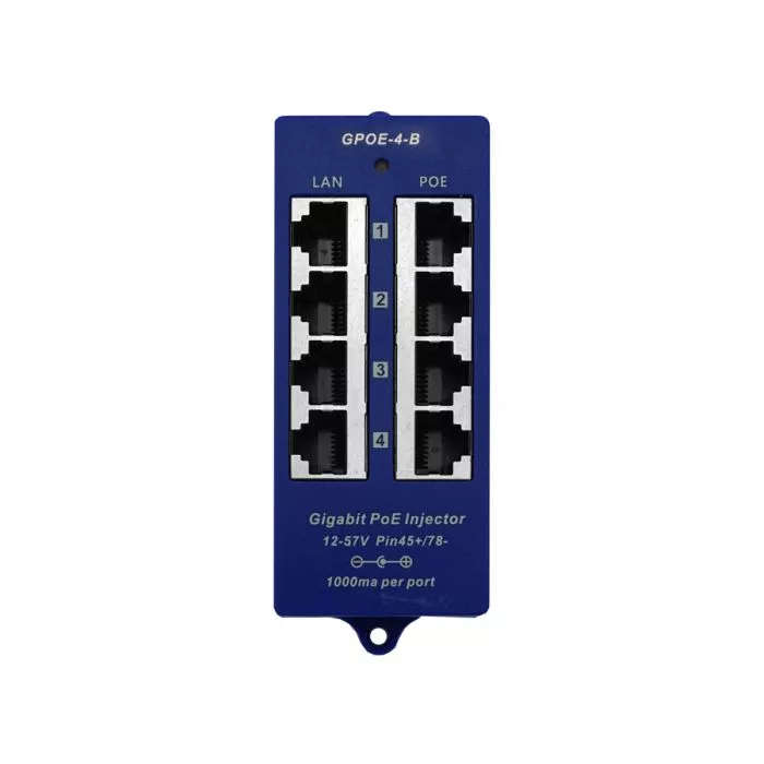4 Port Gigabit Passive PoE Injector
