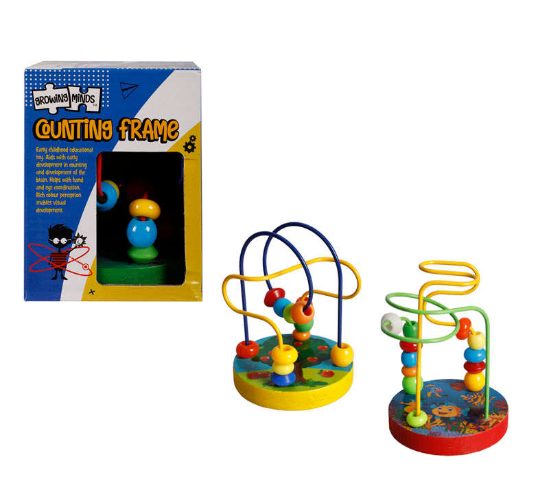 Edu Wood Counting Frame 9x10cm