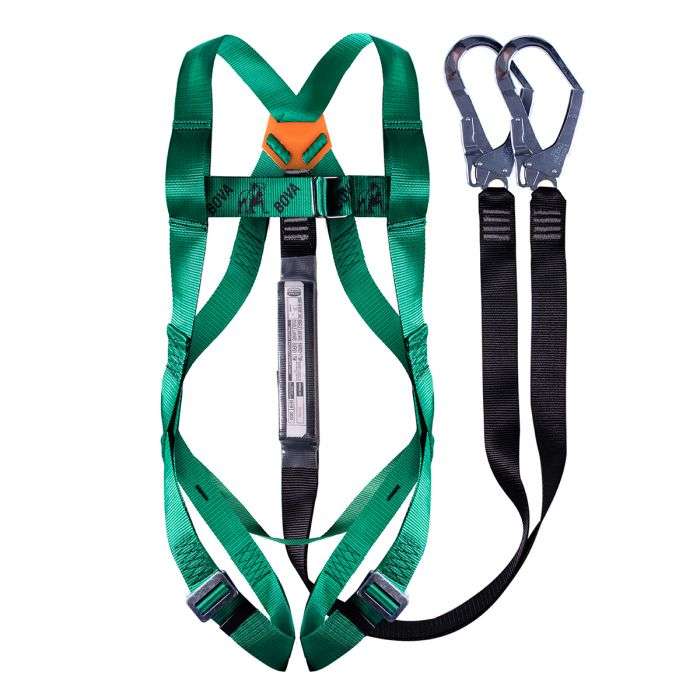 Bova Safety Harness Double Leg Lanyard+Scaff Hooks